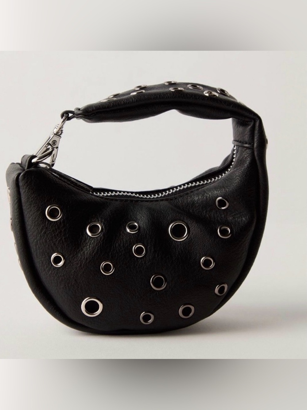 Free People Black Grommet Mini Shoulder Bag NWT